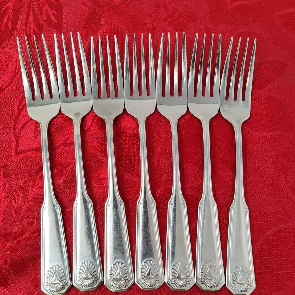 7X DF Colonial Shell Stainless Dinner Forks Korea